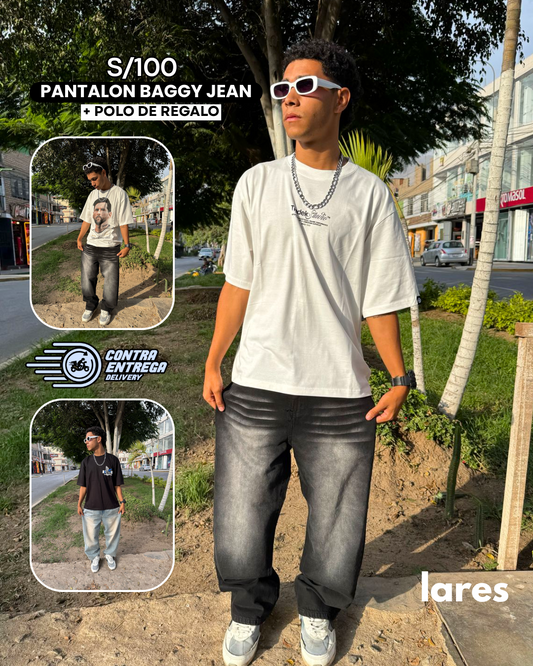 BAGGY JEANS + POLO BOXY FIT 20/1 ✨ TODO A S/100 SOLES